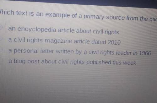 Which text is an example of a primary source from the civil rights movement?