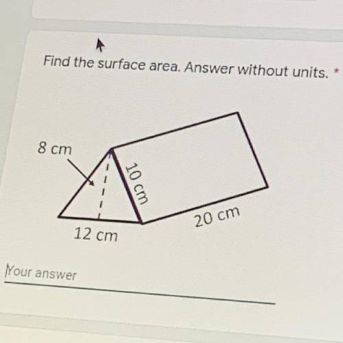 Find the surface area. Answer without units.