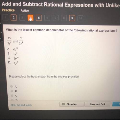 What is the lowest common denominator of the following rational expressions