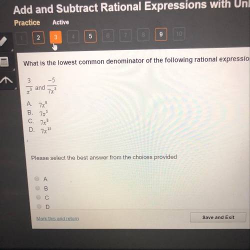 What is the lowest common denominator of the following rational expressions?