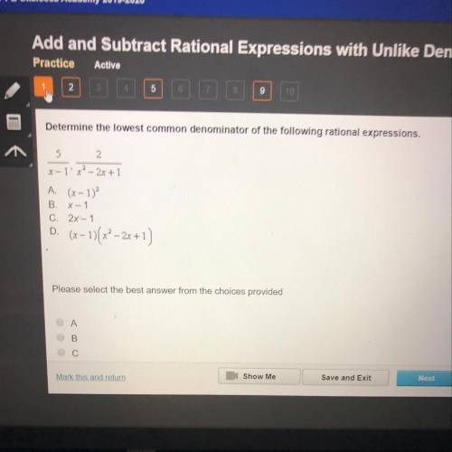 Determine the lowest common denominator of the following rational expressions
