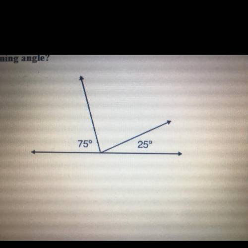 Given the diagram below, what is the measure of the remaining angle?