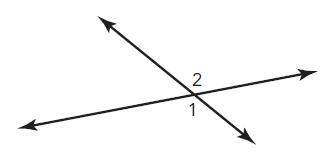 The drawing shown contains the intersection of two lines.The figure shows the intersection of two li
