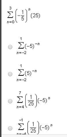 Which summation formula is equivalent to the one below?