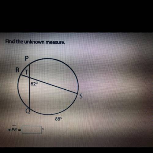 Find the unknown measure.