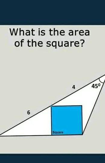 What is the areaof the square?