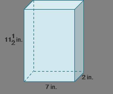 Use the formula V = Bh to calculate the volume of this prism. The area of the base, B, is_____ in.2.
