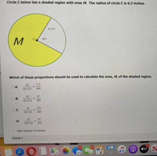 Which proportion should be used to calculate the yellow area