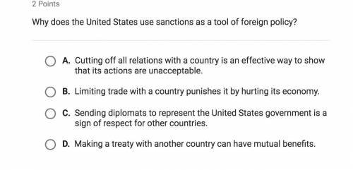 Why does the United States use sanctions as a tool of foreign policy??