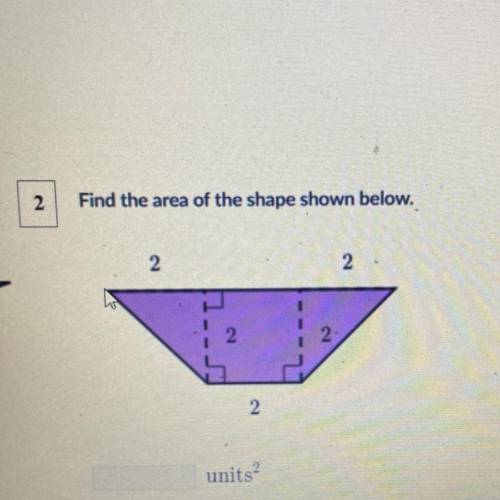 Find the area of this shape shown below