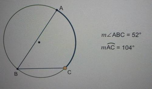 2. Move point C so the measure of arcAC is 50°What is the measure of ZABC?
