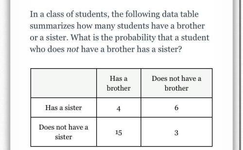 In a class of students, the following data table summarizes how many students have a brother or a si