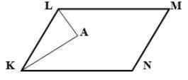 KLMN is a parallelogram,  KA− angle bisector of ∠K  LA− angle bisector of ∠L Prove: m∠KAL = 90°