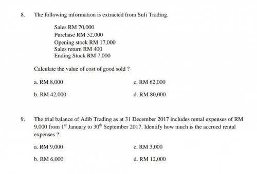 Accounting subject , please help me