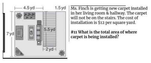 Ms. Finch is getting new carpet installed in her living room and hallway. The carpet will not be on