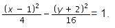 A hyperbola is represented using the equation [uploaded]. What are the slopes of the asymptotes? m =