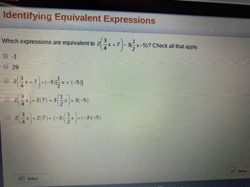 Which expressions are equivalent??