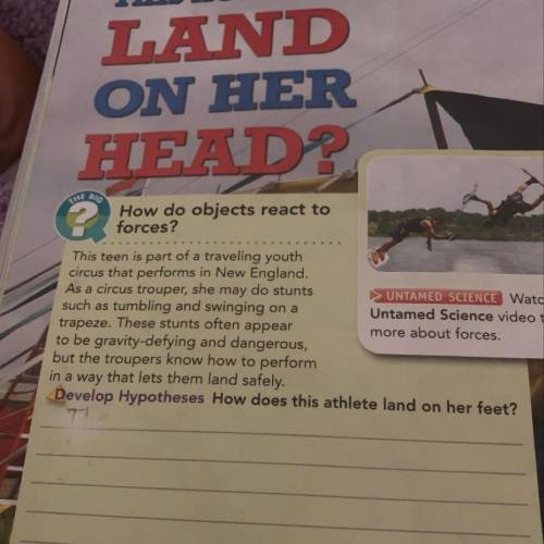 How does this athlete land on her feet