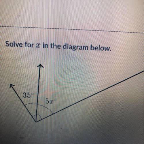 Solve for X in the diagram below