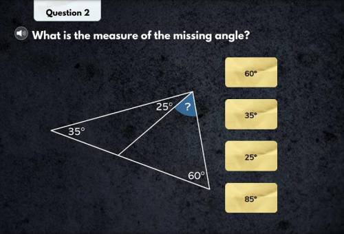 What is the missing angle?  Explain if you want.