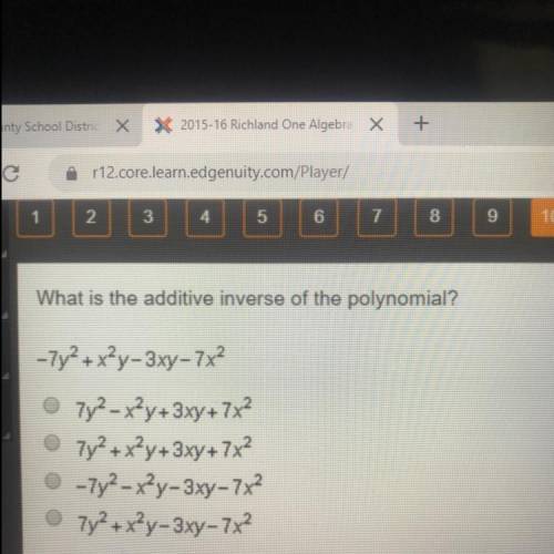 What is the additive inverse of polynomial?