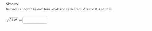 Simplify square roots (variables) please show work ;)