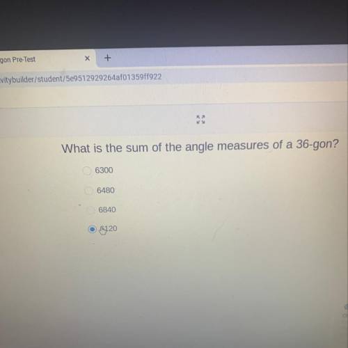 What is the sum of the angle measures of a 36-gon