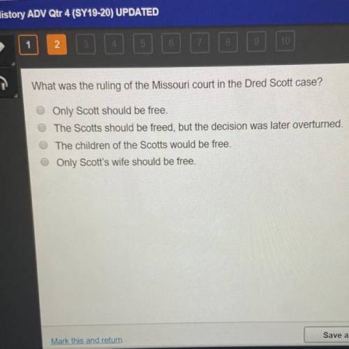 What was the ruling of the Missouri court in the Dred Scott case?