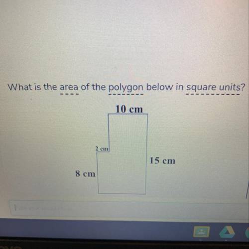 What is the area of the polygon in square units?