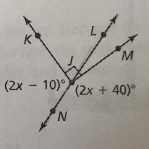 Classify the angles, then find the value of x