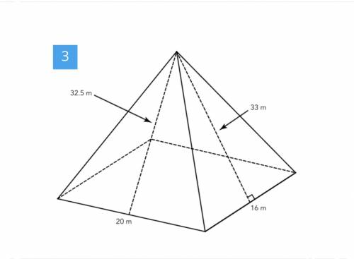 Calculating surface area of pyramids.