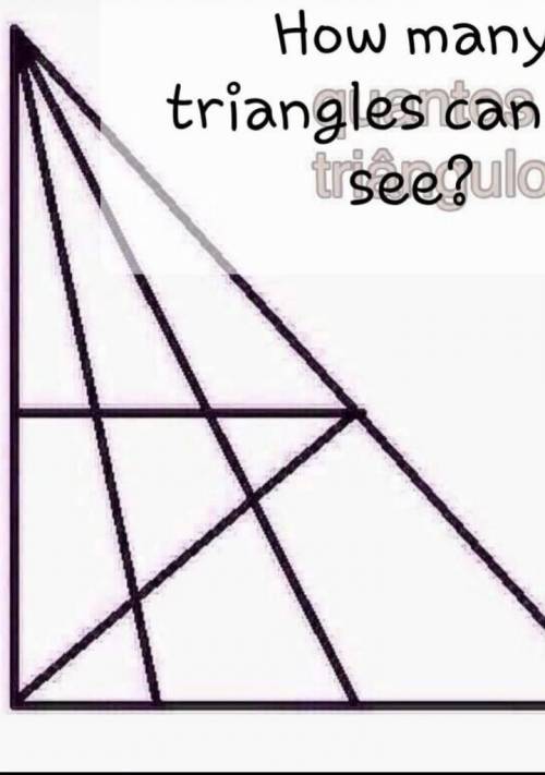 How many triangles do you see
