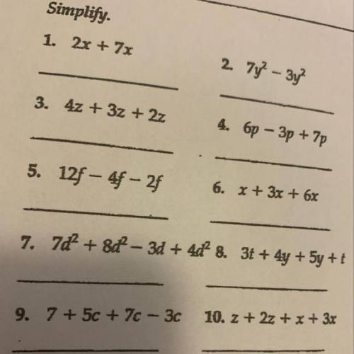 Help me simplify like terms!