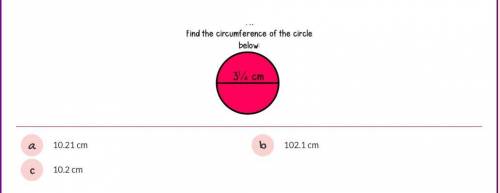 I need help with another problem find the circumference of the circle