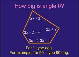 How big is angle theta?  thank you in advance for your help!