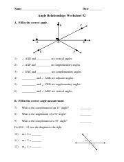 Angle relationships worksheet #2 i do not understand questions 10-12