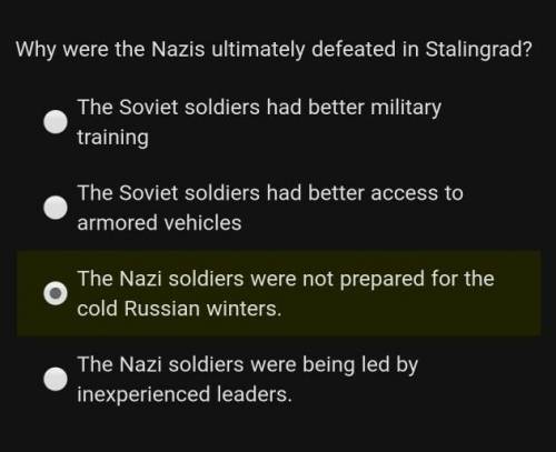 Why were the Nazis ultimately defeated in Stalingrad?