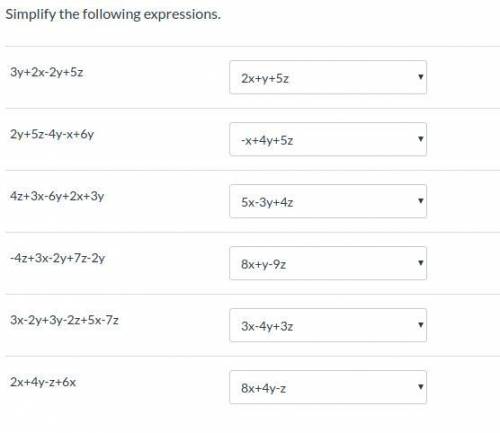 Simplify the following expressions need help plz help!!