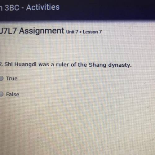 Shi Huangdi was a ruler of the Shang dynasty. Is this true or false