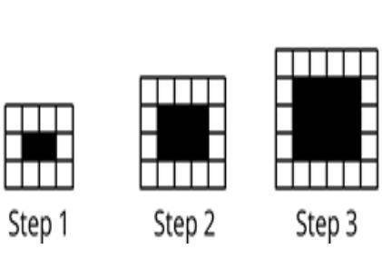 Define the sequence W so that W(n) is the number of white squares in Step n, and define the sequence