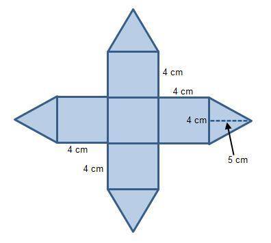 The net below can be folded to form a square pyramid atop a cube. The net consists of 5 congruent sq