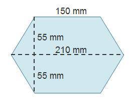 What is the area of this composite figure? 8,250 millimeters squared 9,900 millimeters squared 11,55