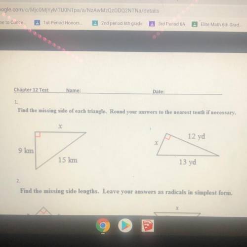 The missing side of the triangle is x and i need to know what x is