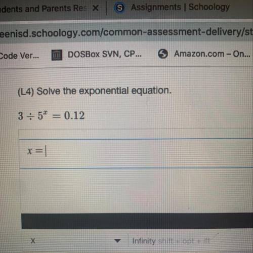 I need to know what does “x” equal.