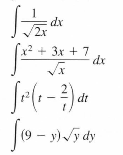 “encontrar la integral indefinida y verificar el resultado mediante derivación” Si alguien me pudier