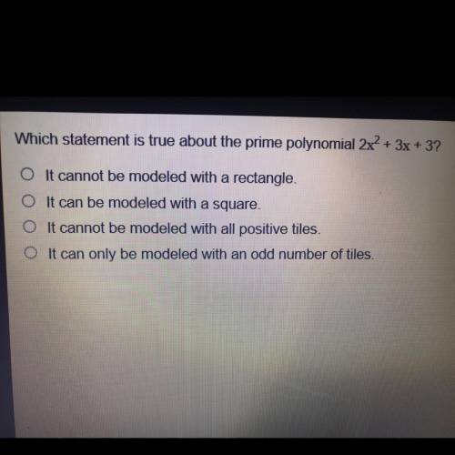 Which statement is true about the prime polynomial 2x^2+3x+3