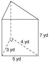 What is the value of B for the following triangular prism? What is the surface area of the following