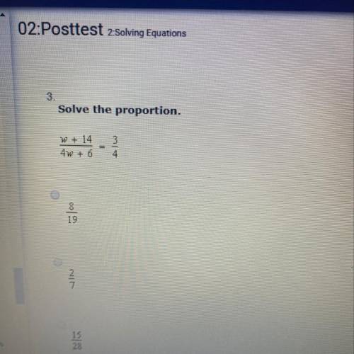 Solve the proportion.