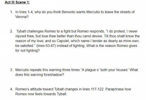 ROME0 AND JULI3T QUESTIONS!
