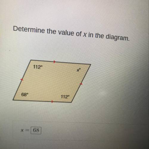 Determine the value of x in the diagram.  Am i right? Just making sure...